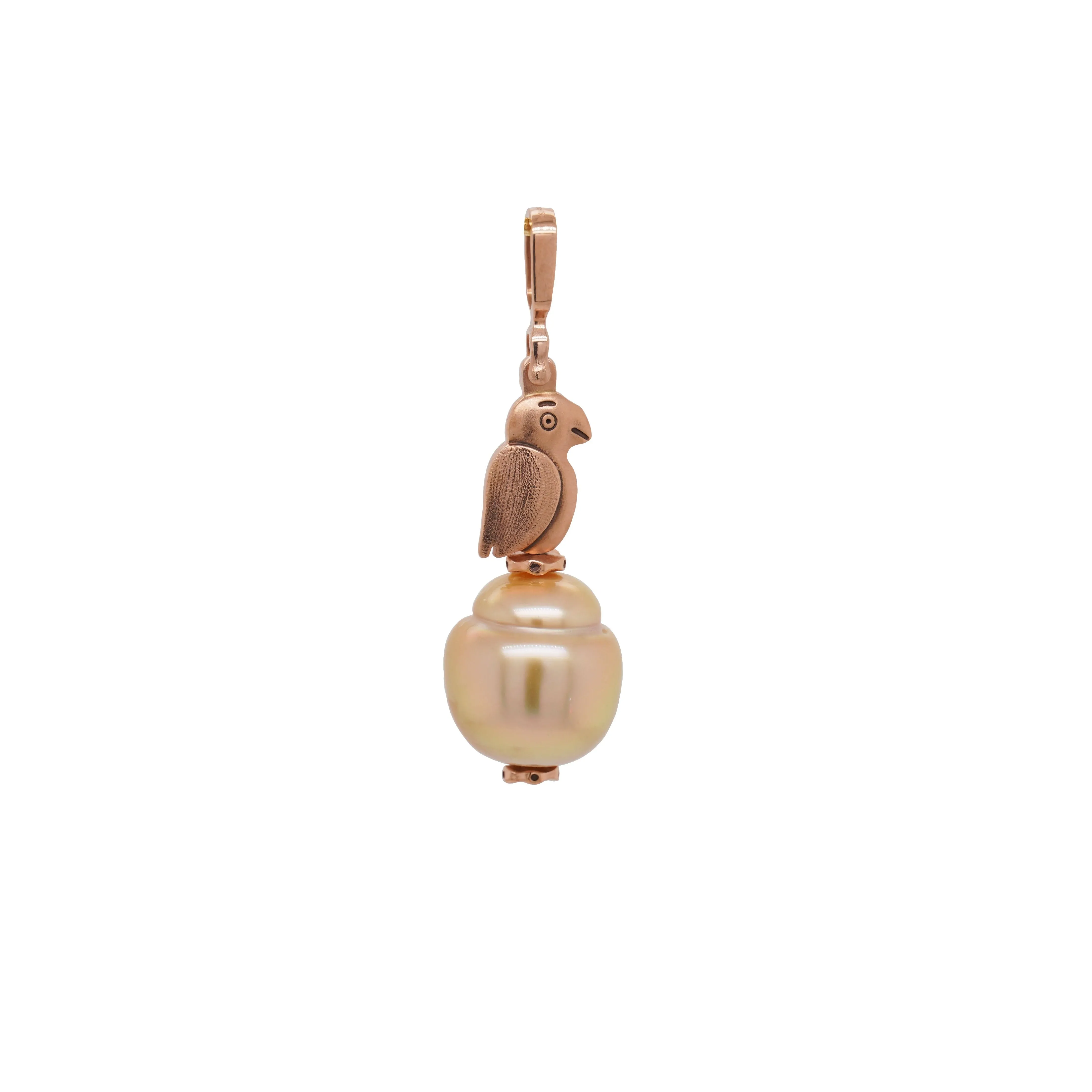 Rose Gold and Yellow South Sea Pearl Pendant