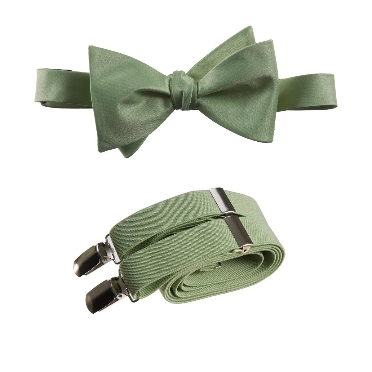 Self-Tie Bow Tie and Suspender Set for Adults