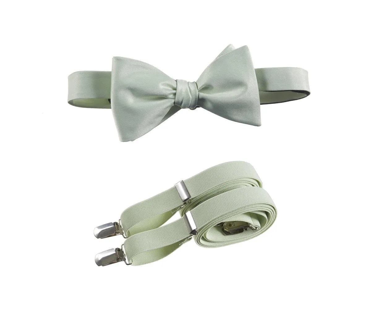 Self-Tie Bow Tie and Suspender Set for Adults