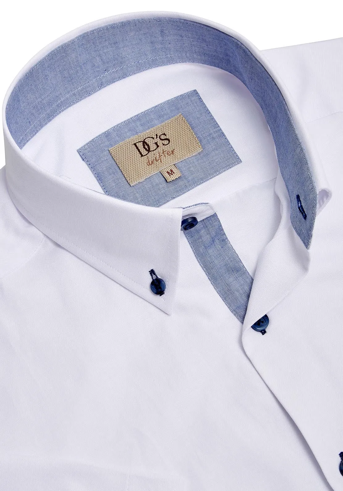 Short Sleeve Plain Shirt - White