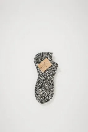 Slub Nep Sneaker Sock Black