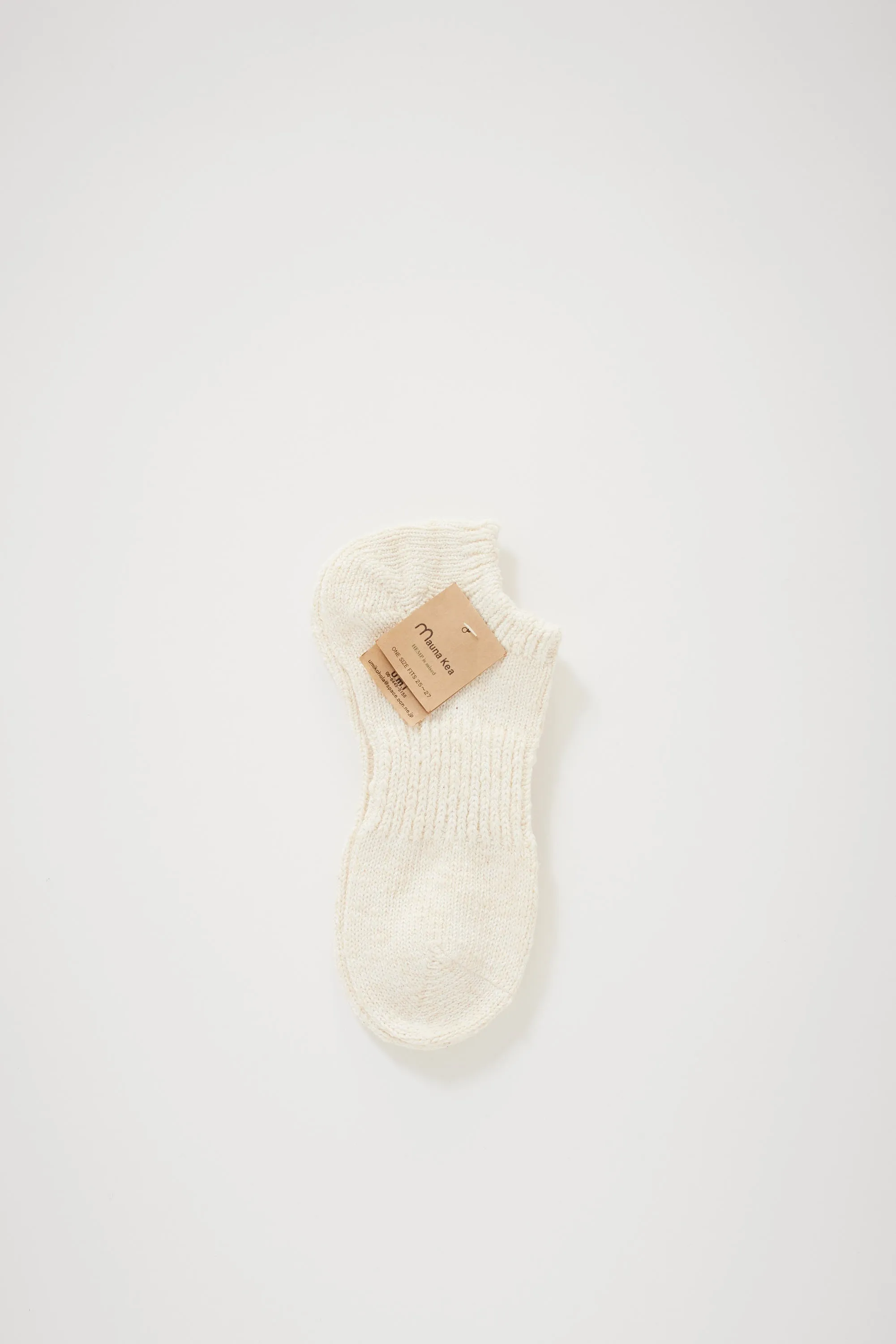 Slub Nep Sneaker Sock Natural