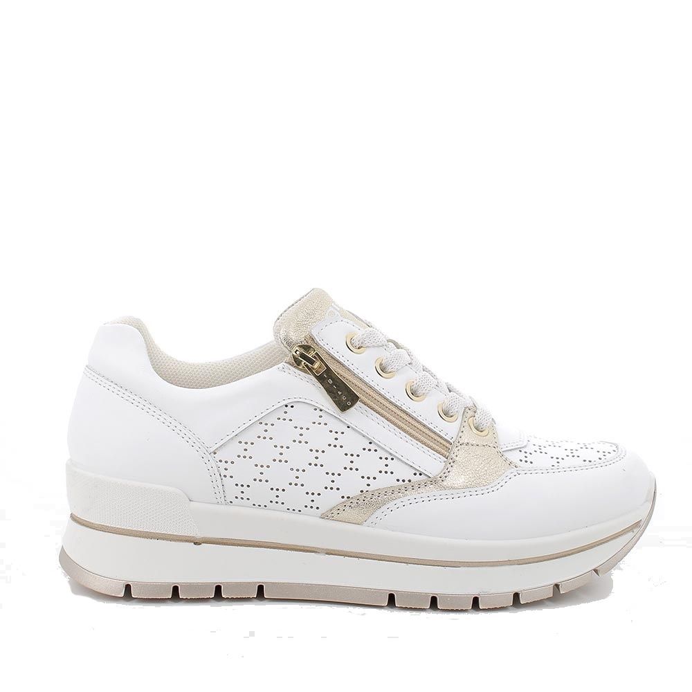 SNEAKERS IGI&CO DONNA NAPPA SOFT IN PELLE BIANCO LACCI+ZIP 3660300