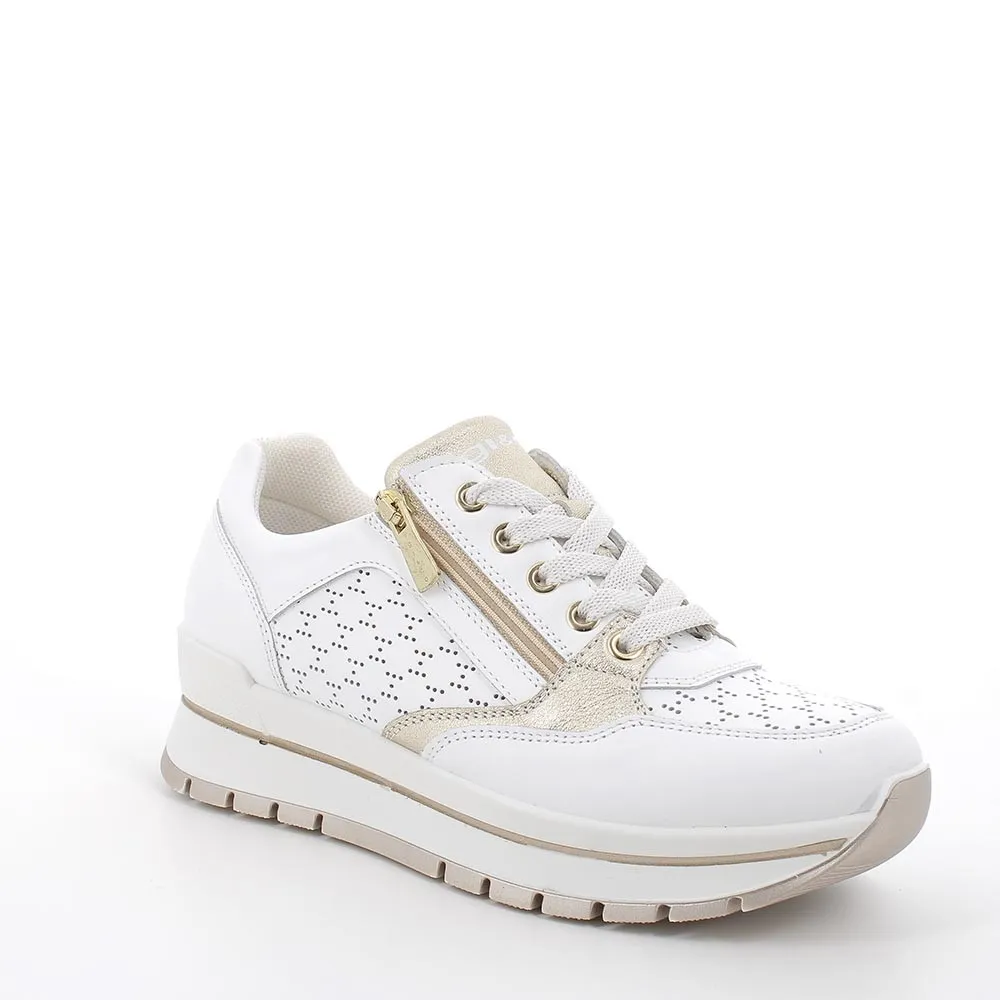 SNEAKERS IGI&CO DONNA NAPPA SOFT IN PELLE BIANCO LACCI+ZIP 3660300