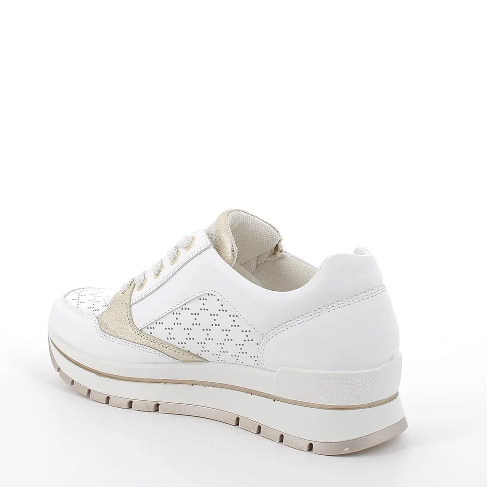 SNEAKERS IGI&CO DONNA NAPPA SOFT IN PELLE BIANCO LACCI+ZIP 3660300