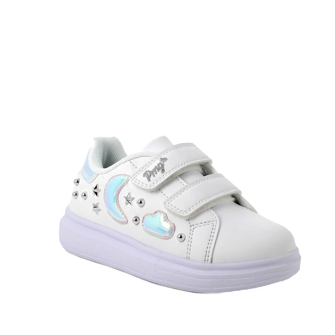 SNEAKERS PRIMIGI AVANT BAMBINA BIANCO-ARGENTO 3964900tg:24>35