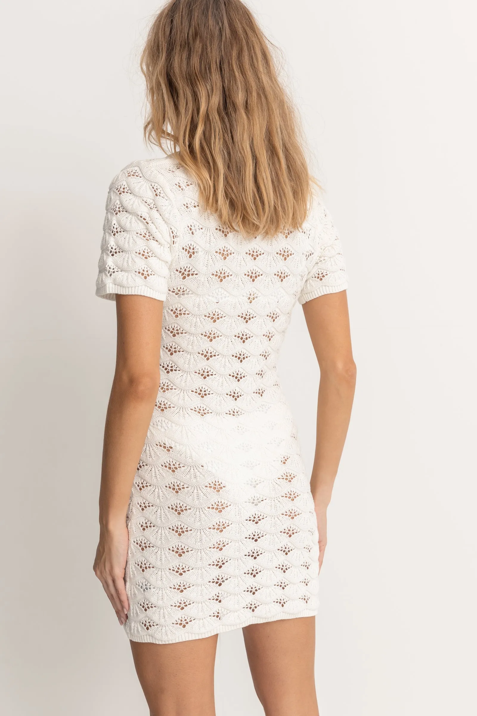 Sunny Knit Mini Dress Cream