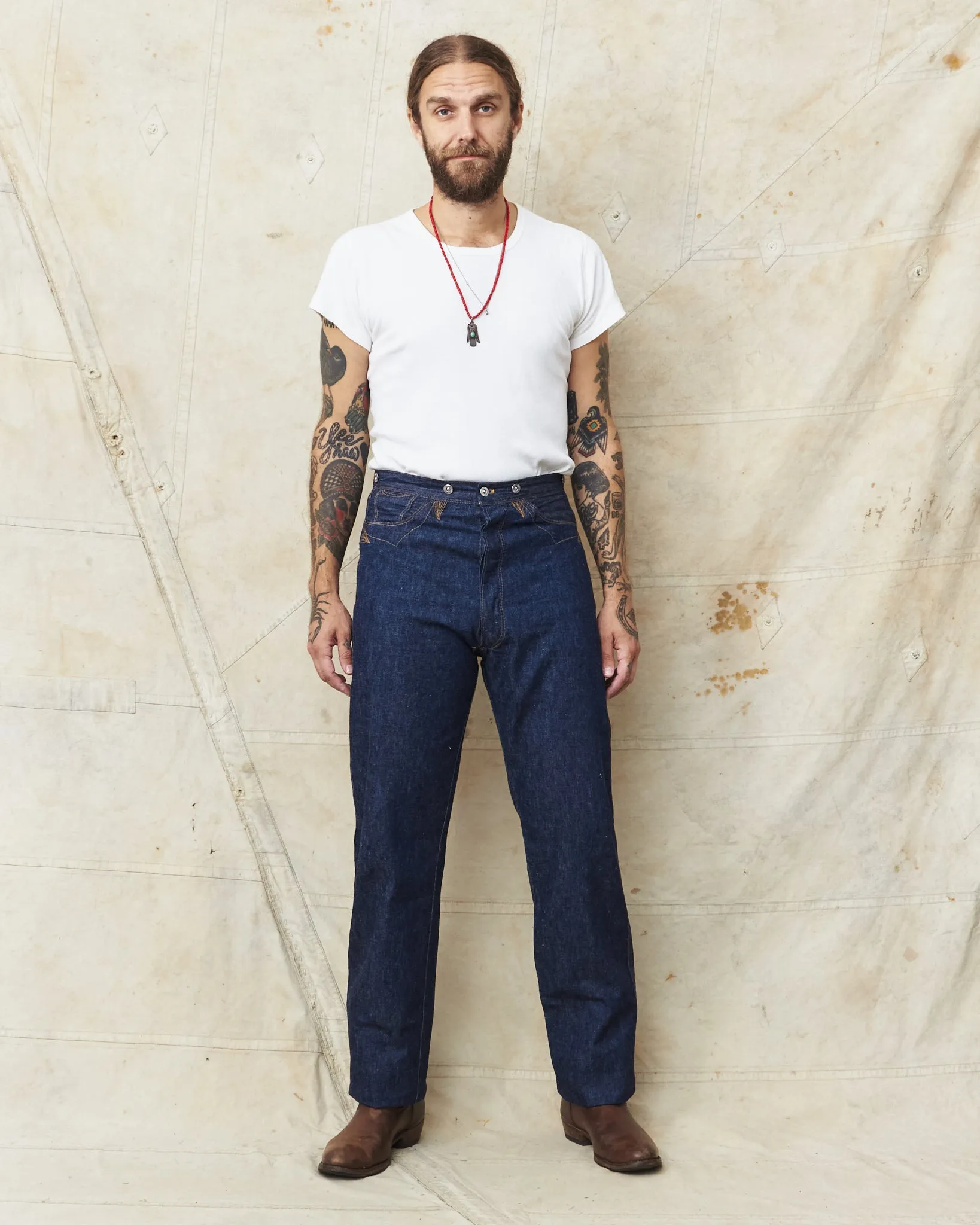 TCB Jeans Viktor’s Voice Good Luck Denim Jeans 10oz