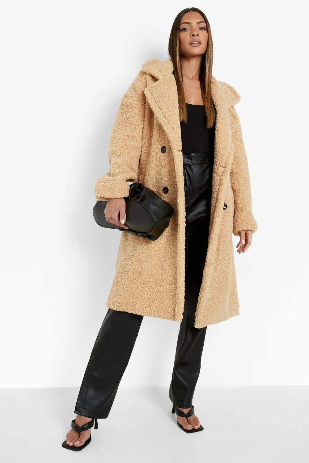 Teddy Faux Fur Belted Coat