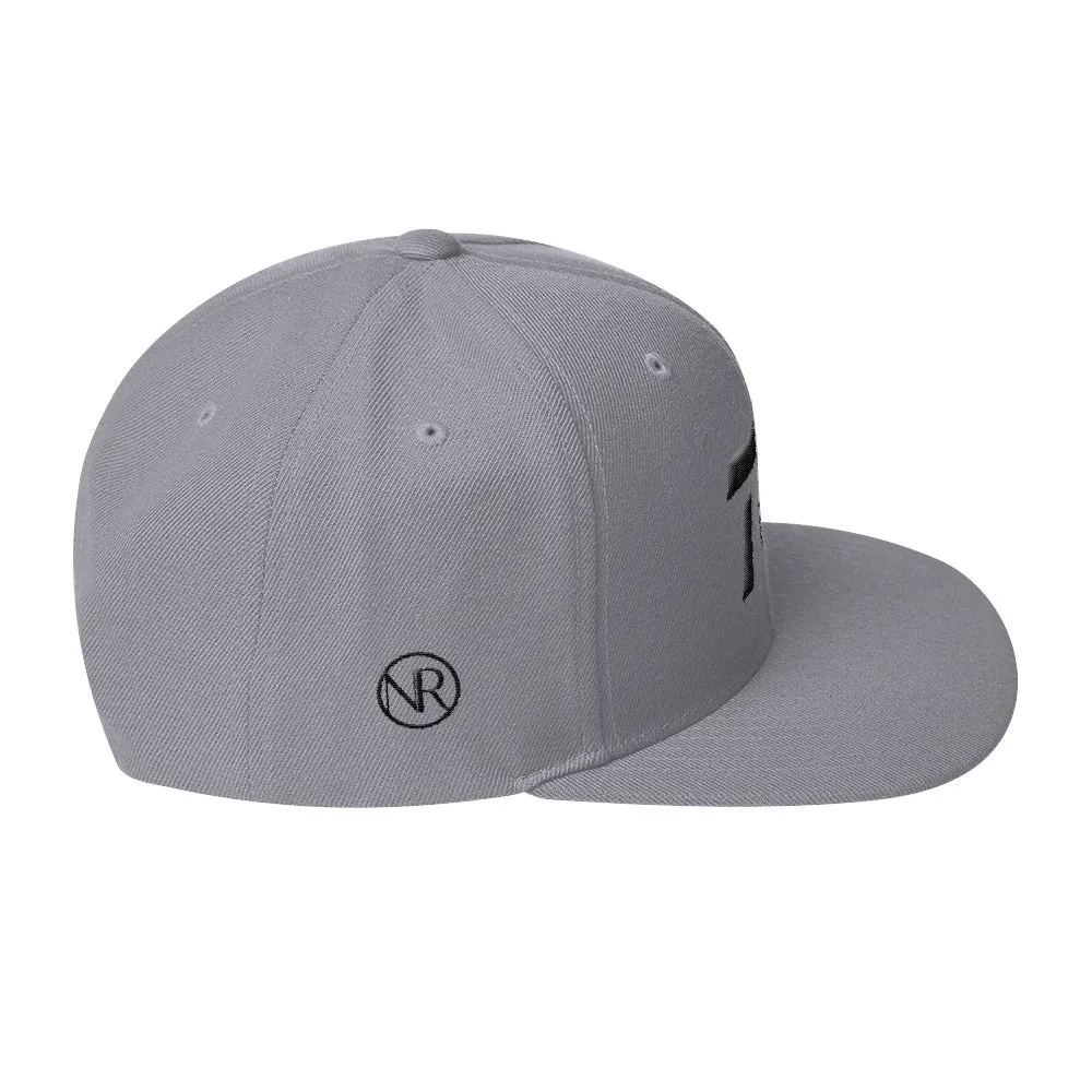 Tennessee - Flat Brim Hat - Black Embroidery - TN - Many Hat Color Options Available