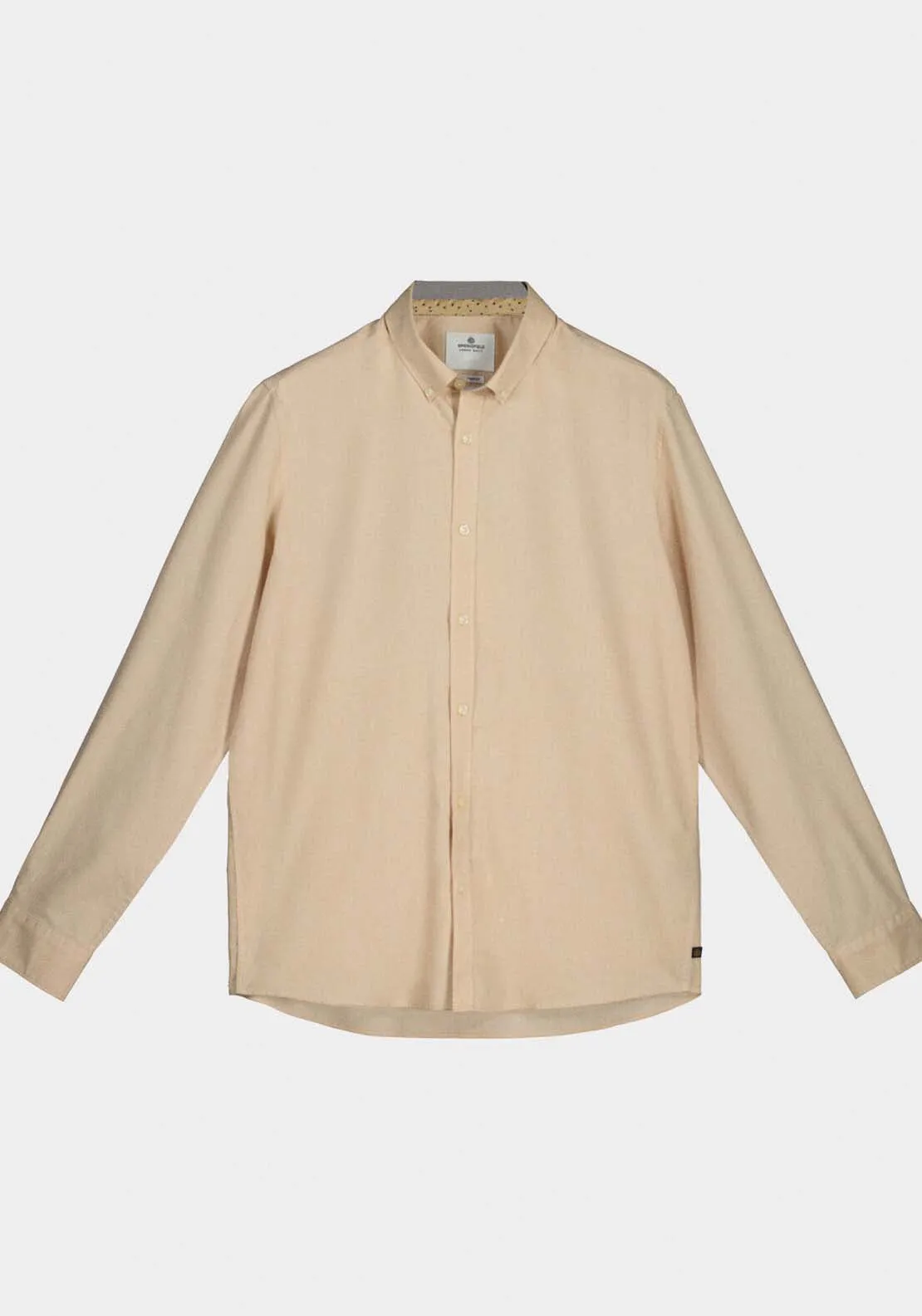 Textured coloured shirt - Camel