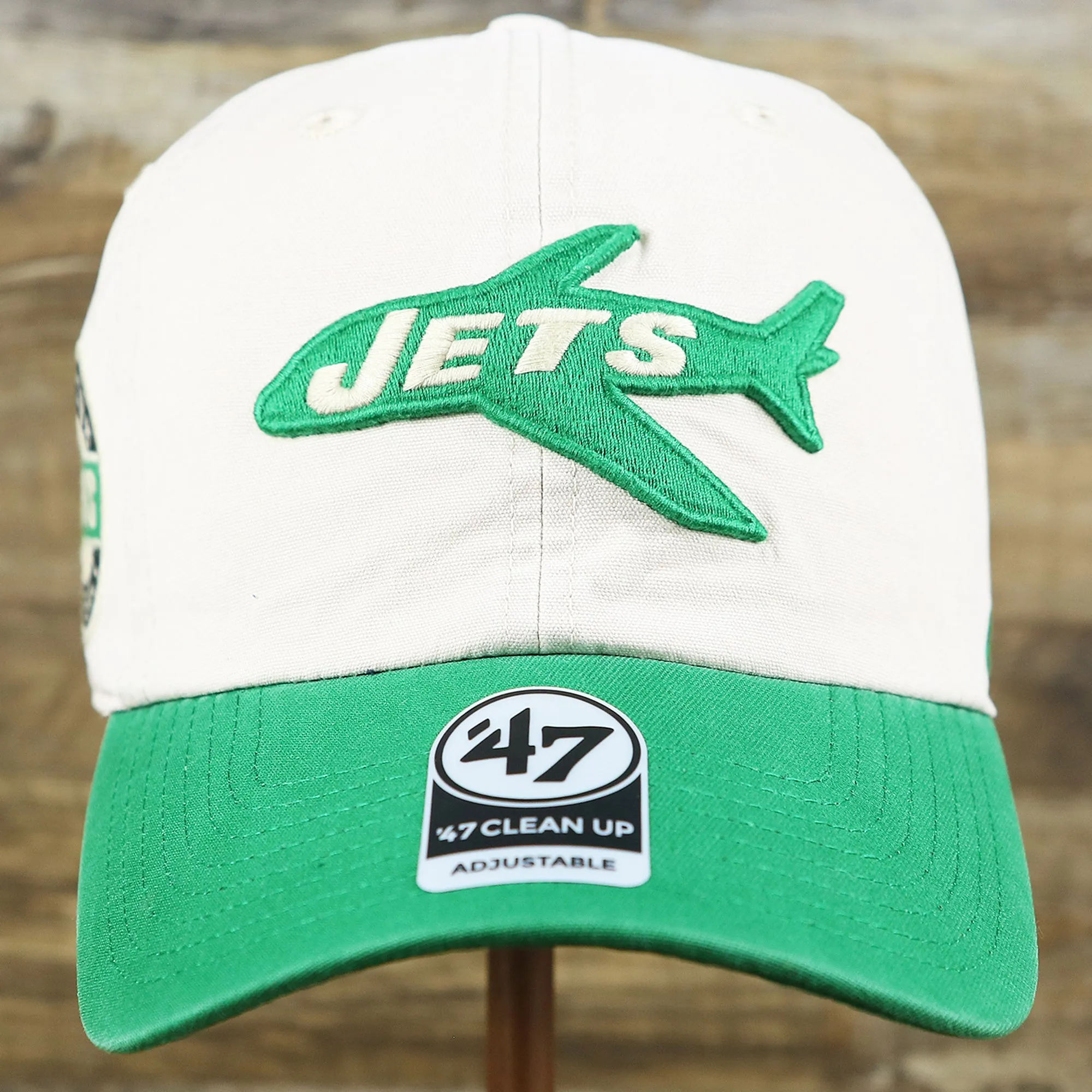 Throwback New York Jets Embroidered 1963 Jets Logo NFL Jets Side Patch Dad Hat | Bone Dad Hat