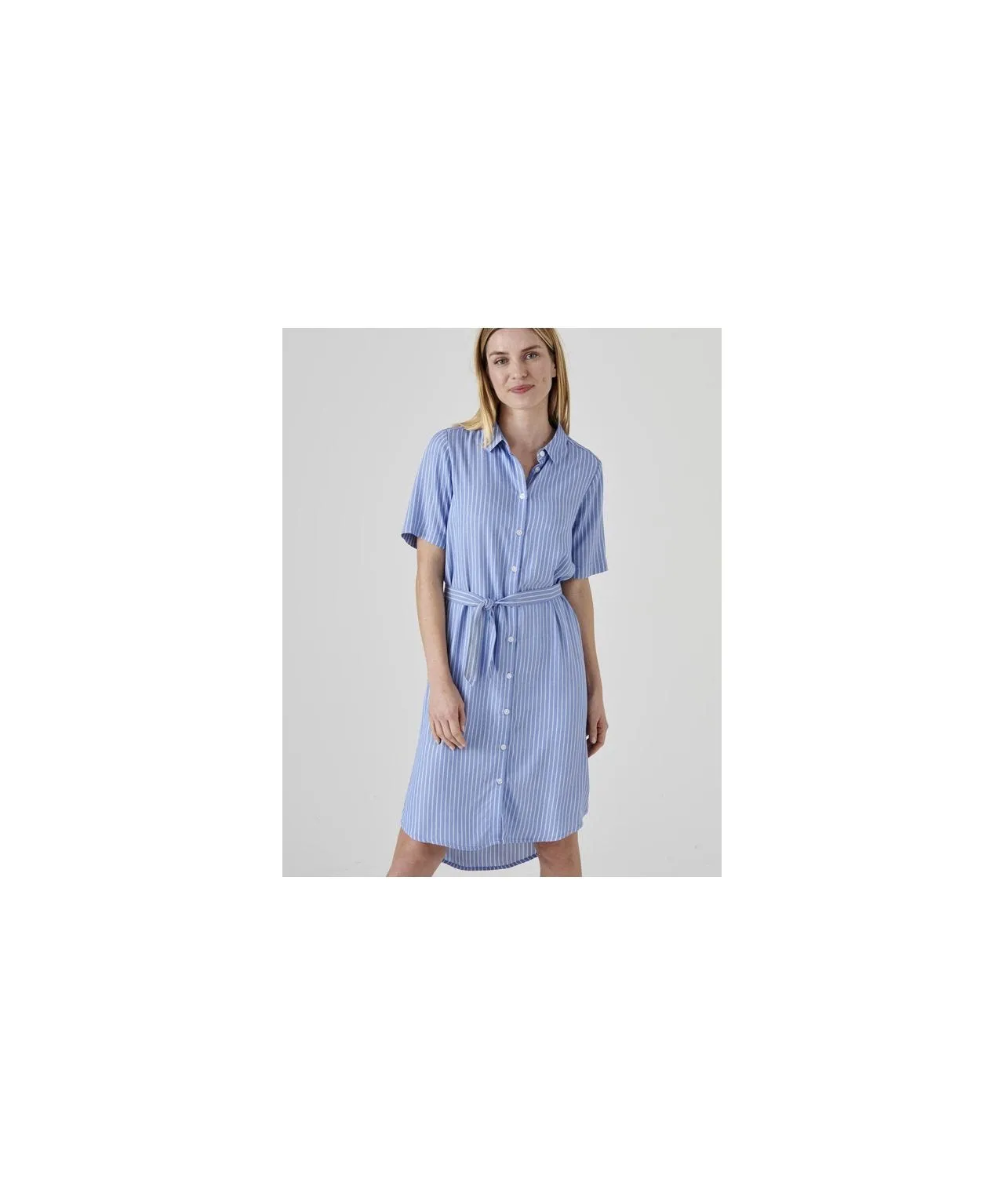 Tie Belt Shirt Dress