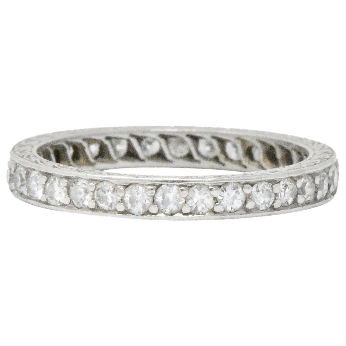 Tiffany & Co. Art Deco 0.64 CTW Diamond And Platinum Eternity Band