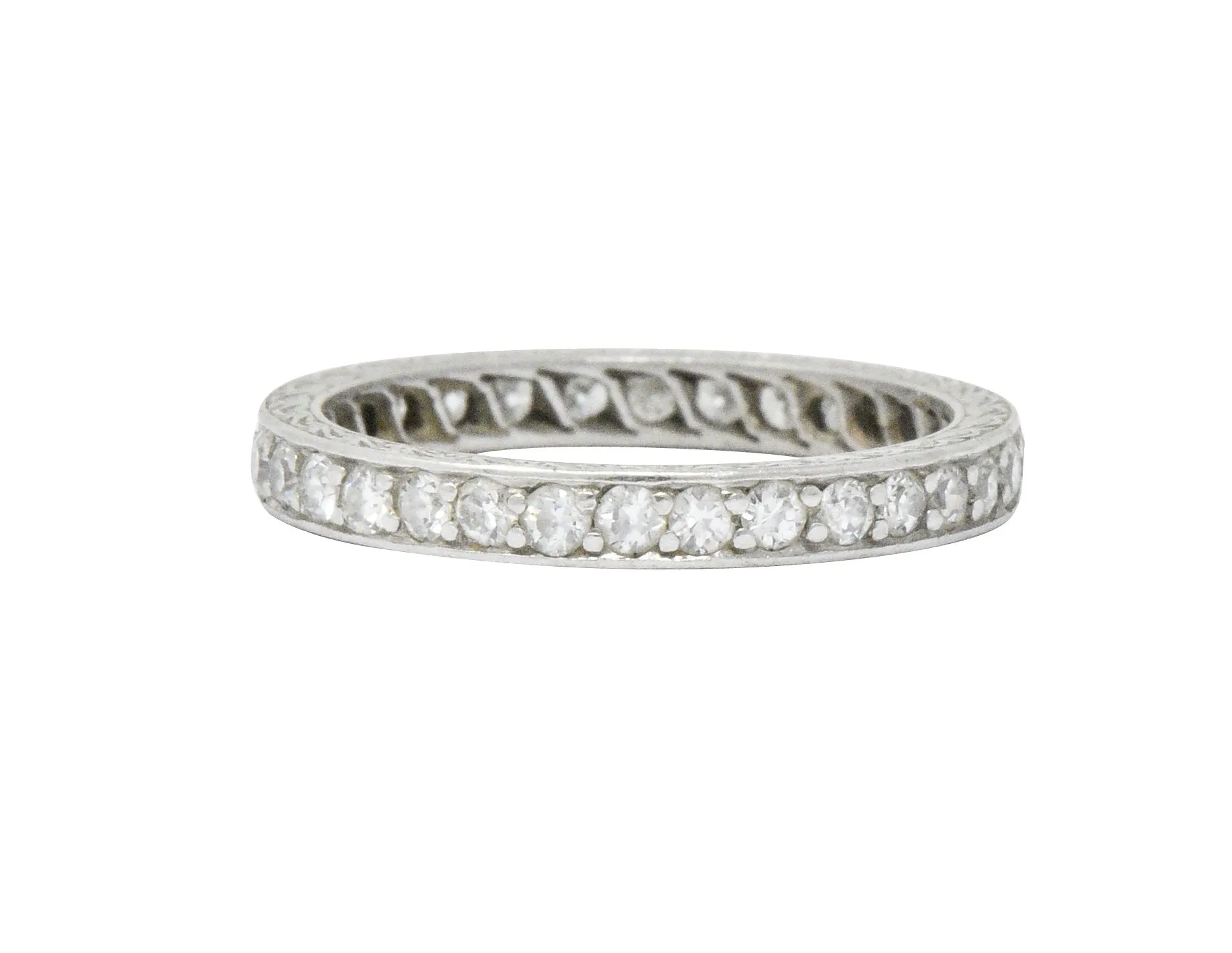 Tiffany & Co. Art Deco 0.64 CTW Diamond And Platinum Eternity Band