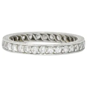 Tiffany & Co. Art Deco 0.64 CTW Diamond And Platinum Eternity Band