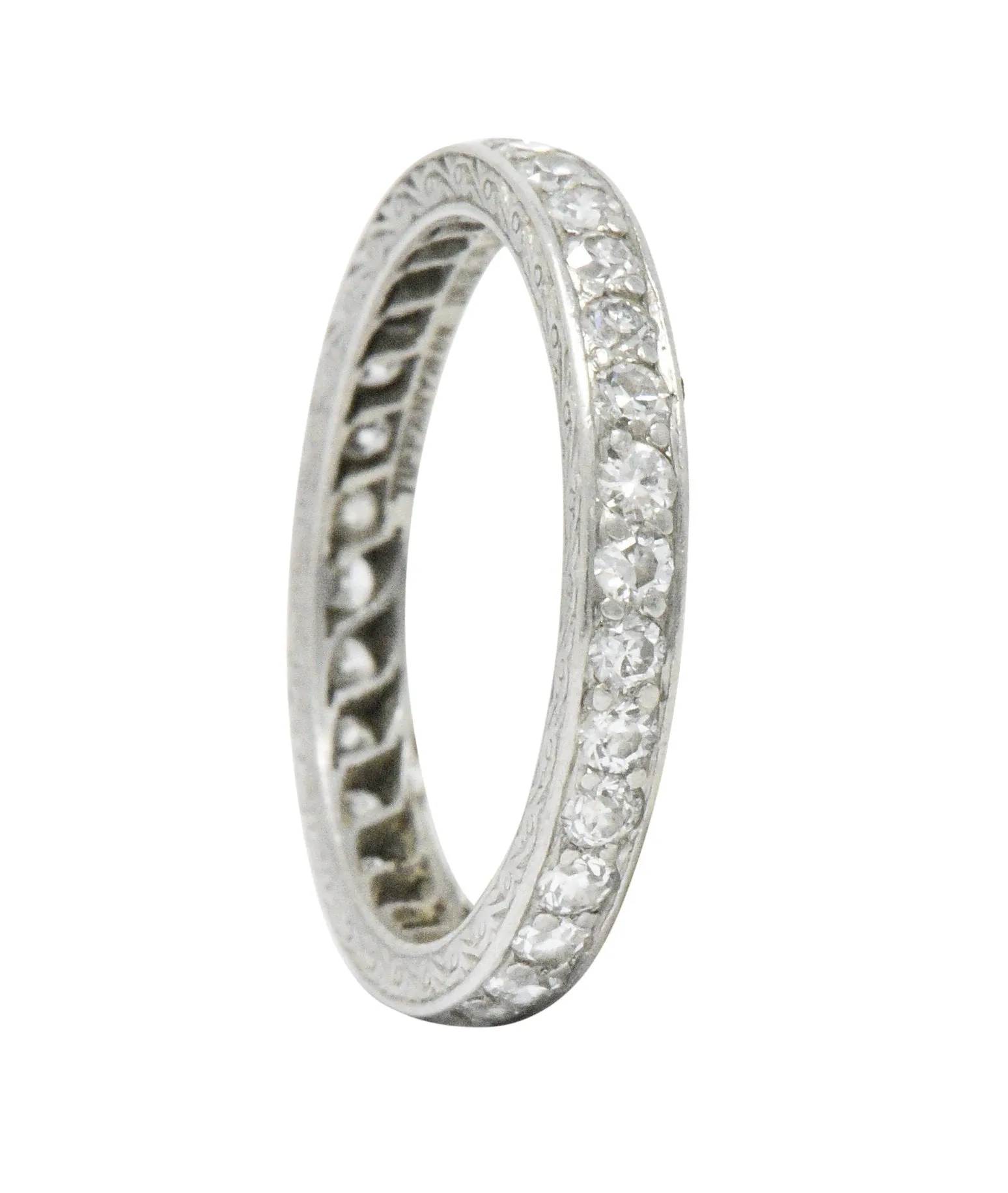 Tiffany & Co. Art Deco 0.64 CTW Diamond And Platinum Eternity Band