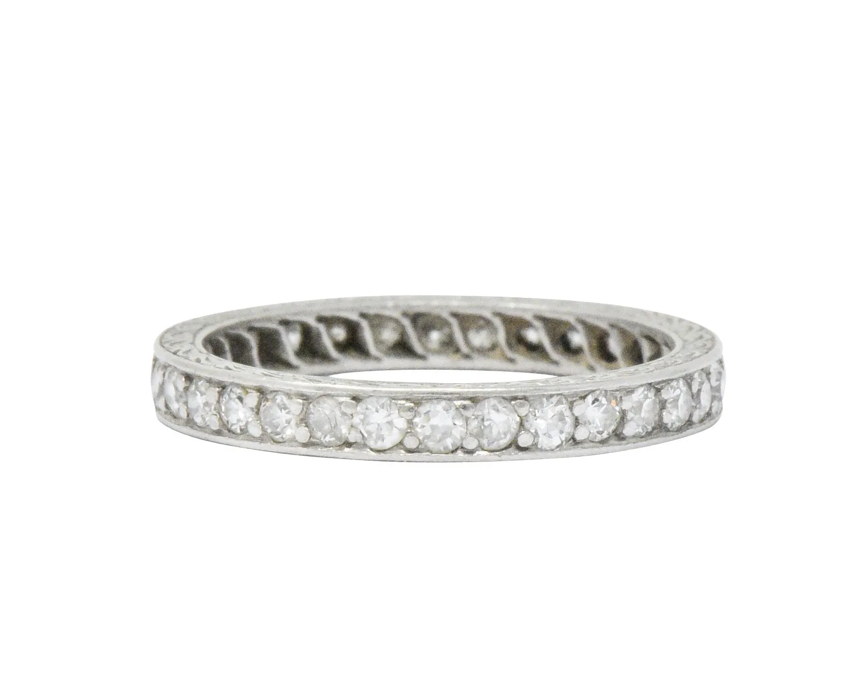 Tiffany & Co. Art Deco 0.64 CTW Diamond And Platinum Eternity Band