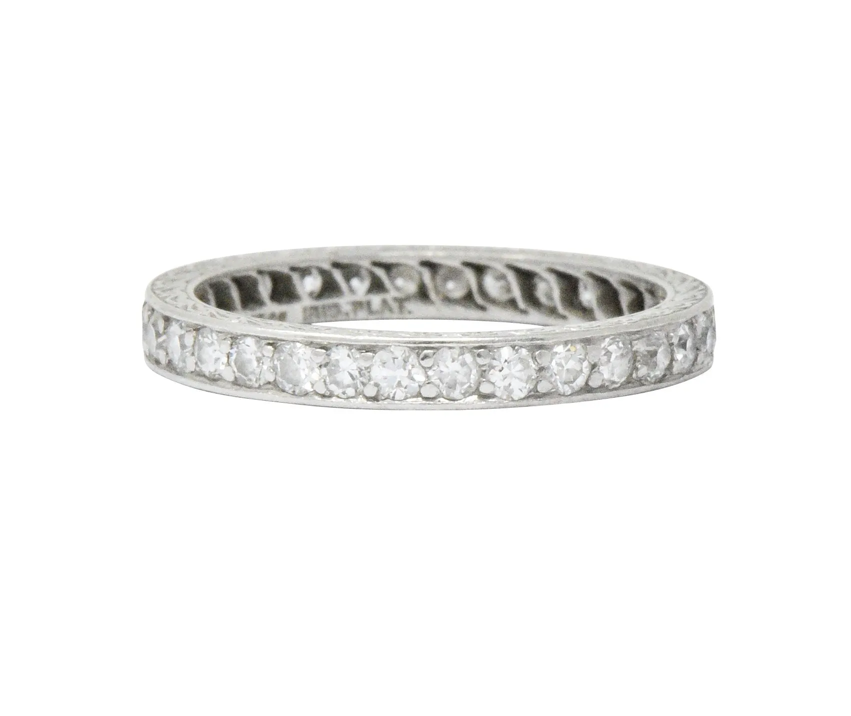 Tiffany & Co. Art Deco 0.64 CTW Diamond And Platinum Eternity Band