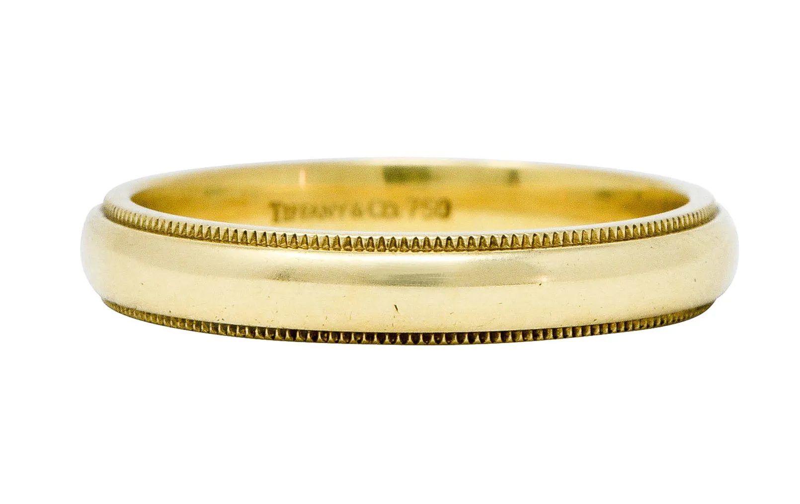 Tiffany & Co. Vintage 18 Karat Gold Men's 4MM Wedding Band Ring