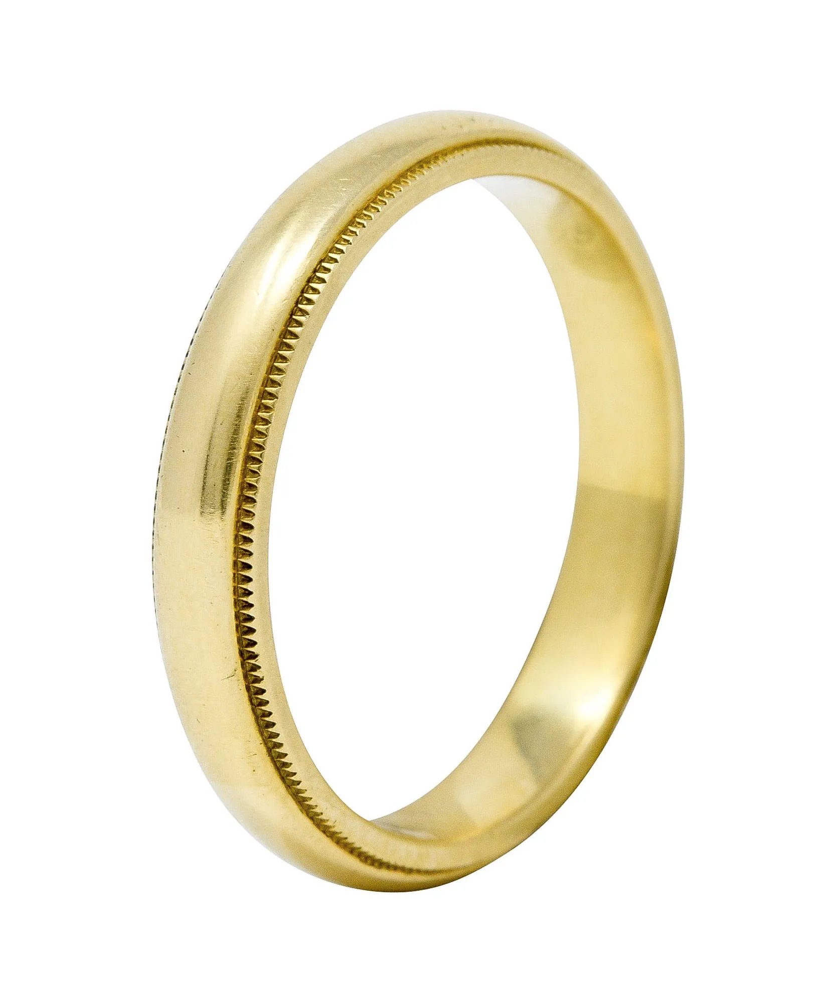 Tiffany & Co. Vintage 18 Karat Gold Men's 4MM Wedding Band Ring