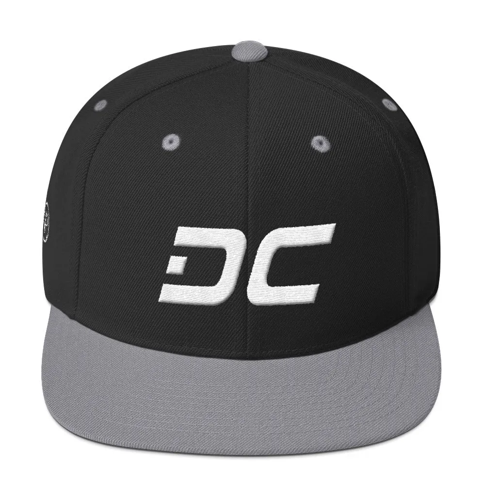 Washington DC - Flat Brim Hat - White Embroidery - DC - Many Hat Color Options Available