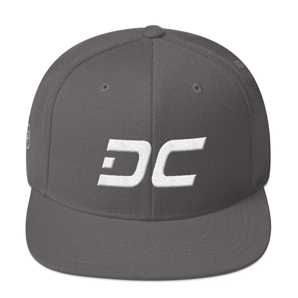 Washington DC - Flat Brim Hat - White Embroidery - DC - Many Hat Color Options Available