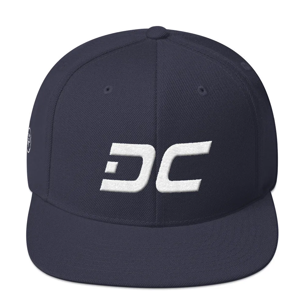 Washington DC - Flat Brim Hat - White Embroidery - DC - Many Hat Color Options Available