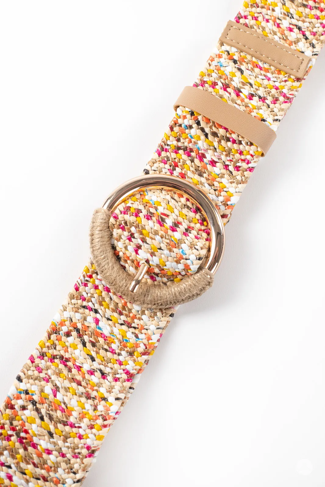 Woven Stretch Belt Rainbow