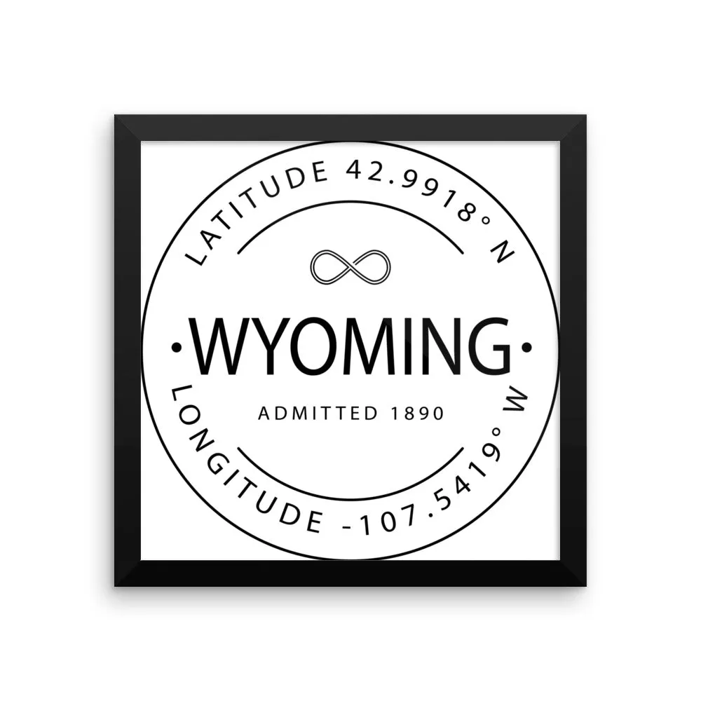 Wyoming - Framed Print - Latitude & Longitude