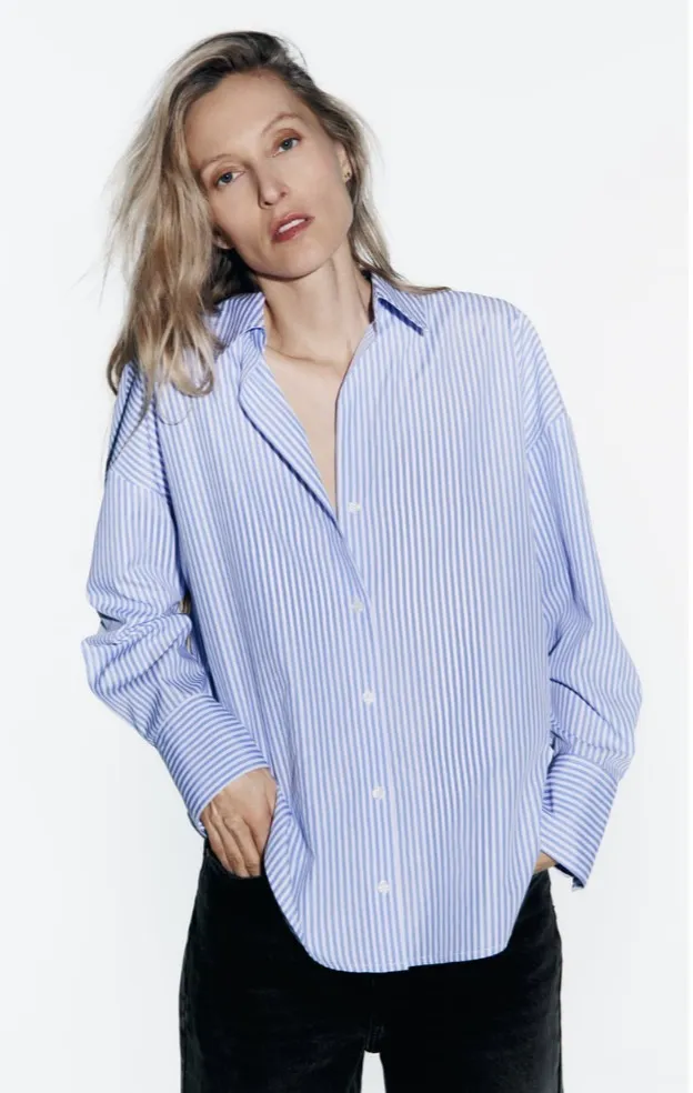 ZARA  |BASIC POPLIN SHIRT