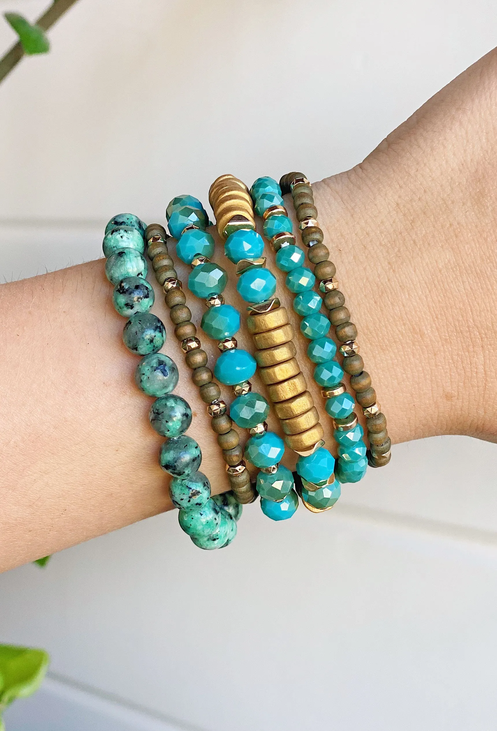 Zoey Bracelet Set in Turquoise