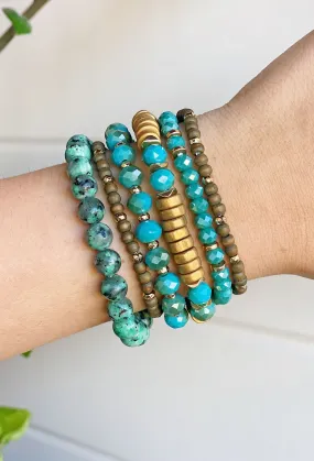 Zoey Bracelet Set in Turquoise